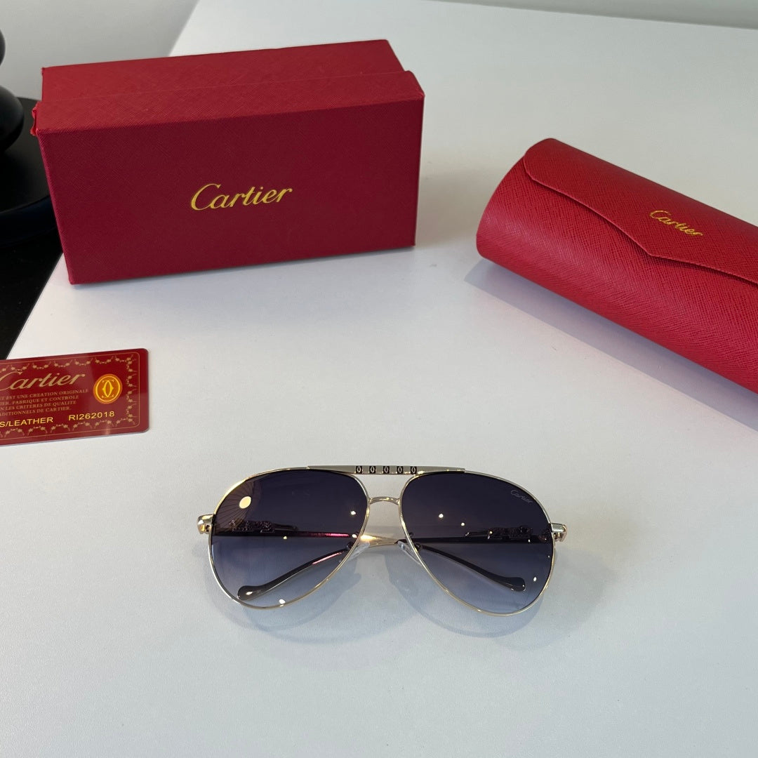 Cartier Lightweight Metal Rimless Blue Lens Sunglasses for Men & Wome - 465732 - detail image 4