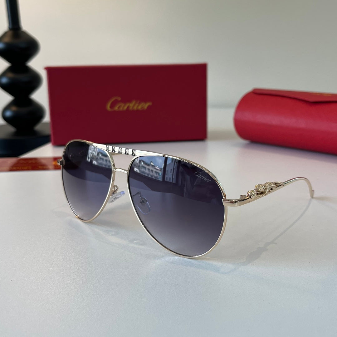 Cartier Lightweight Metal Rimless Blue Lens Sunglasses for Men & Wome - 358482 - detail image 3