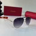 Cartier Lightweight Metal Rimless Blue Lens Sunglasses for Men & Wome - 465732