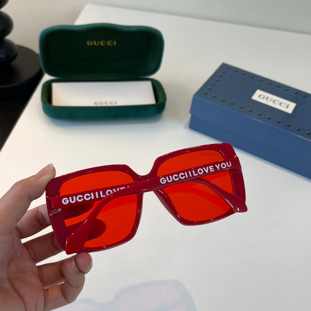 Gucci Oversized Red Lens Sunglasses for Men & Women - 398443 - detail image 7