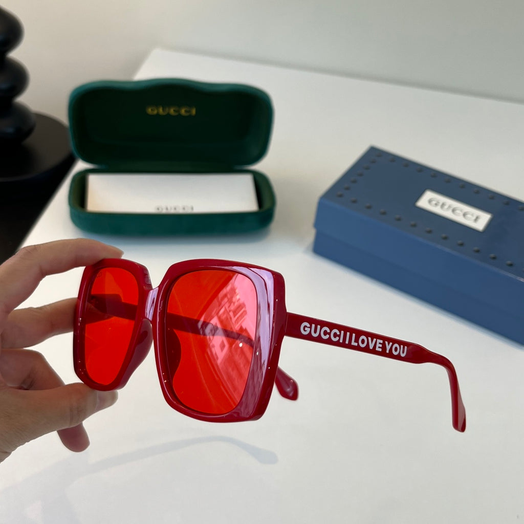 Gucci Oversized Red Lens Sunglasses for Men & Women - 398443 - detail image 4
