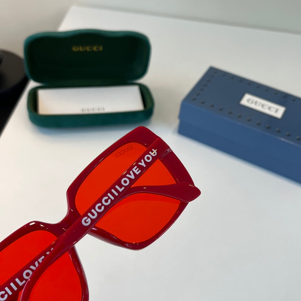 Gucci Oversized Red Lens Sunglasses for Men & Women - 398443 - detail image 8