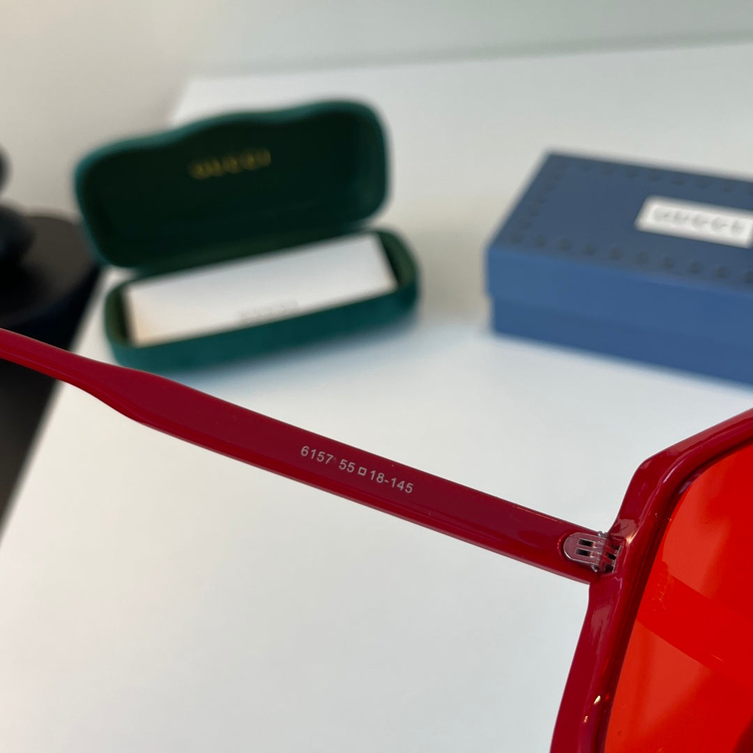 Gucci Oversized Red Lens Sunglasses for Men & Women - 398443 - detail image 9