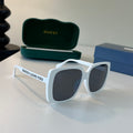 Gucci Oversized Silver Lens Sunglasses for Men & Women - 398445
