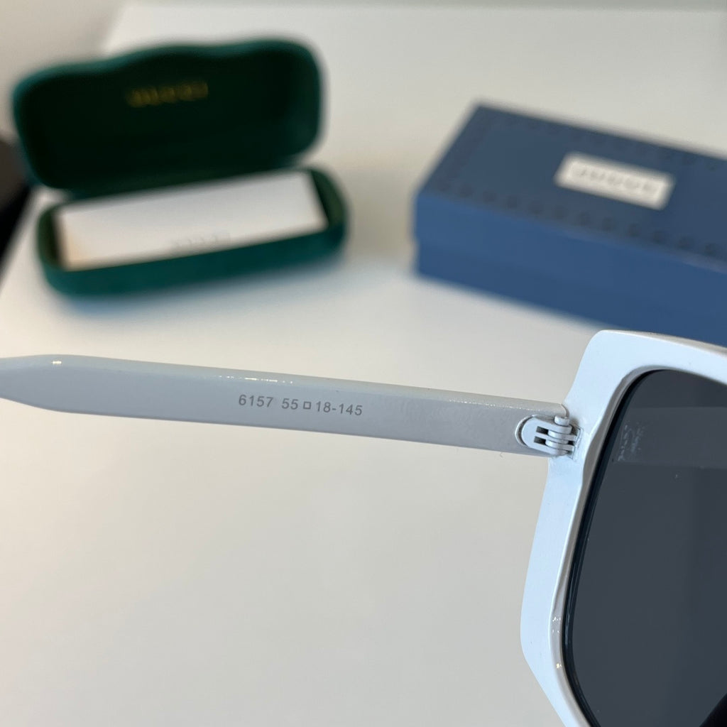 Gucci Oversized Silver Lens Sunglasses for Men & Women - 398445 - detail image 9