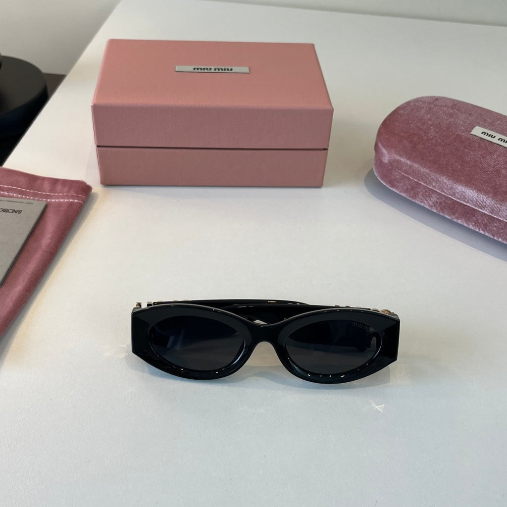Miu Miu Cat-Eye Black Lens Sunglasses for Men & Women - 358666 - detail image 4