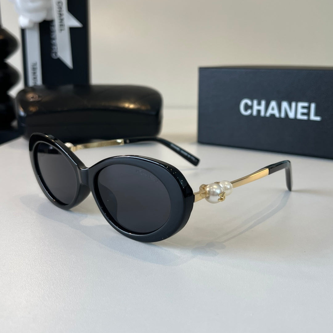 Chanel Cat-Eye Black Lens Sunglasses for Men & Women - 371770 - detail image 3