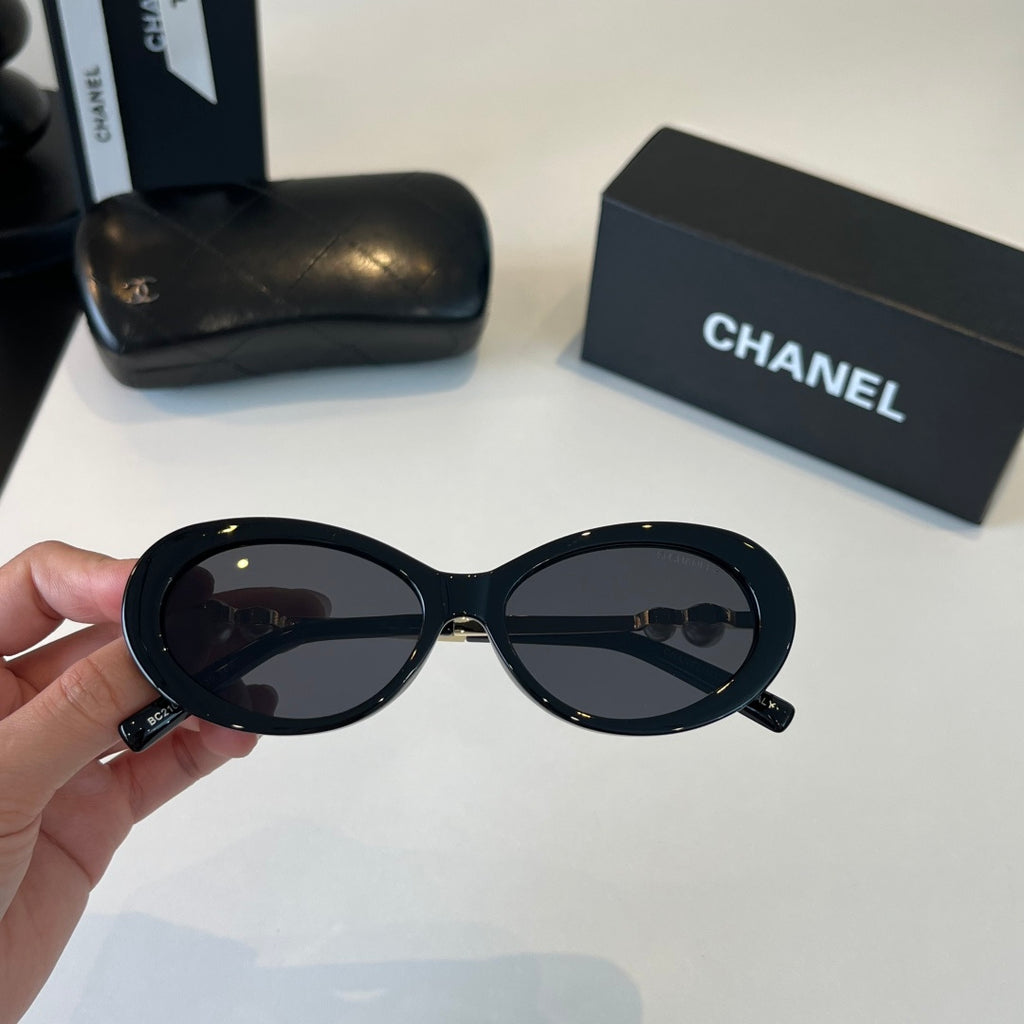 Chanel Cat-Eye Black Lens Sunglasses for Men & Women - 371770 - detail image 5
