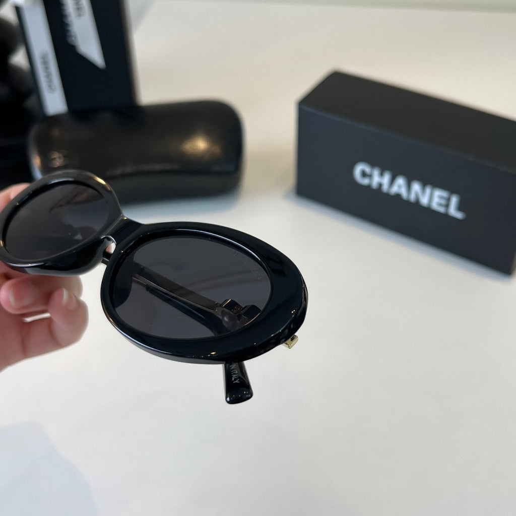 Chanel Cat-Eye Black Lens Sunglasses for Men & Women - 371770 - detail image 6