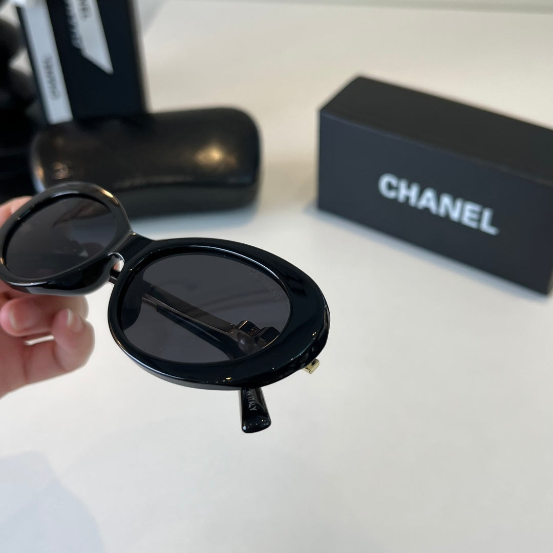 Chanel Cat-Eye Black Lens Sunglasses for Men & Women - 371770 - detail image 6
