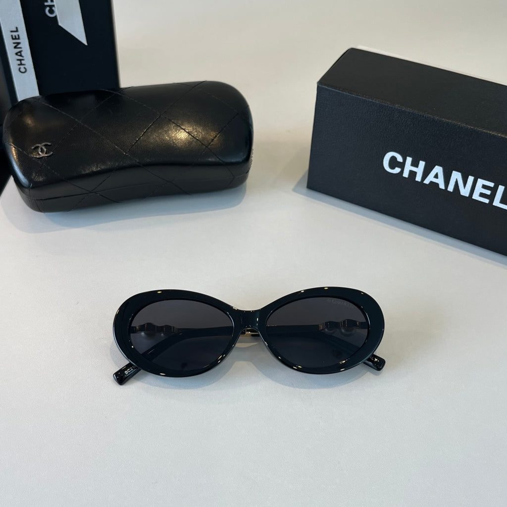Chanel Cat-Eye Black Lens Sunglasses for Men & Women - 371770 - detail image 4