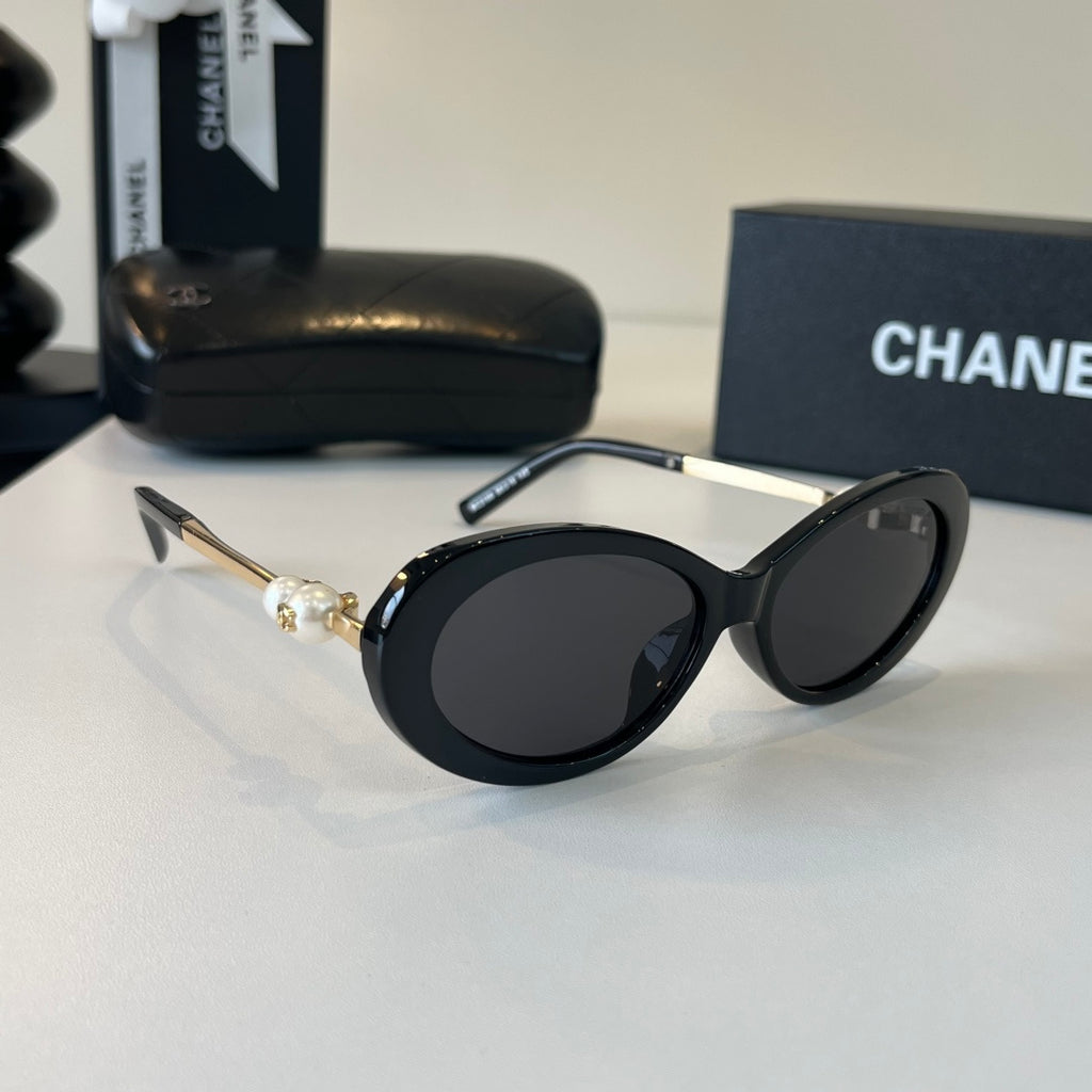 Chanel Cat-Eye Black Lens Sunglasses for Men & Women - 371770