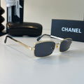 Chanel Metal Fashion Silver Lens Sunglasses for Men & Women - 371779
