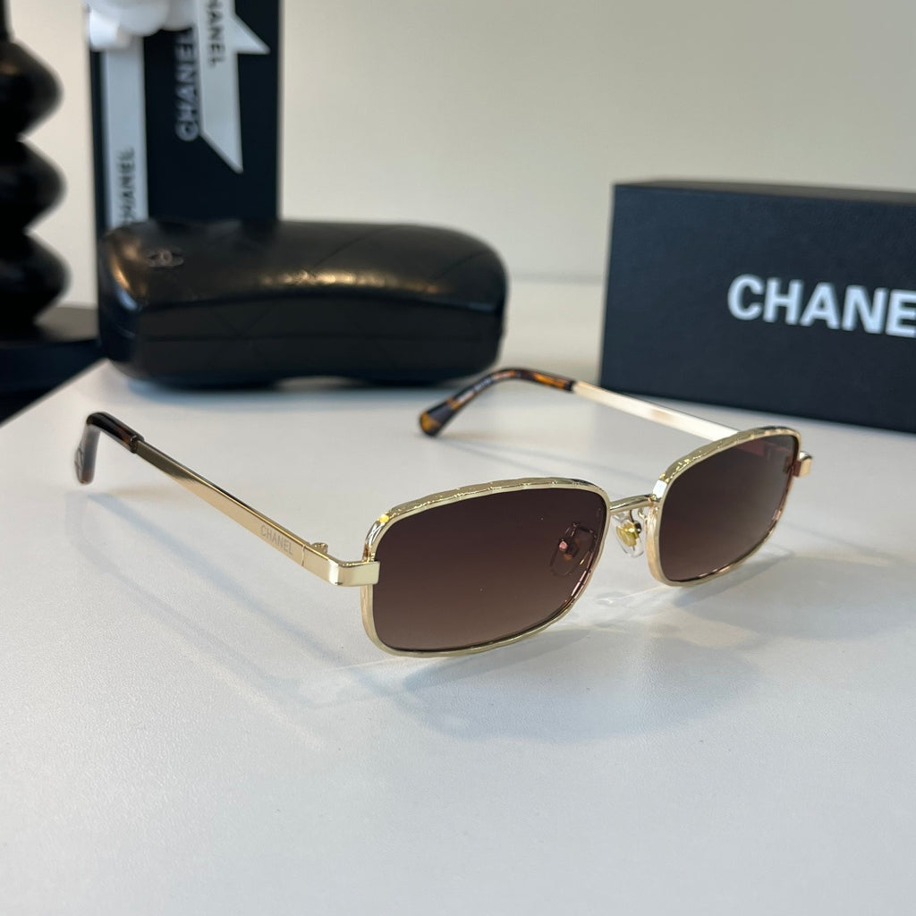 Chanel Metal Fashion Brown Lens Sunglasses for Men & Women - 371778