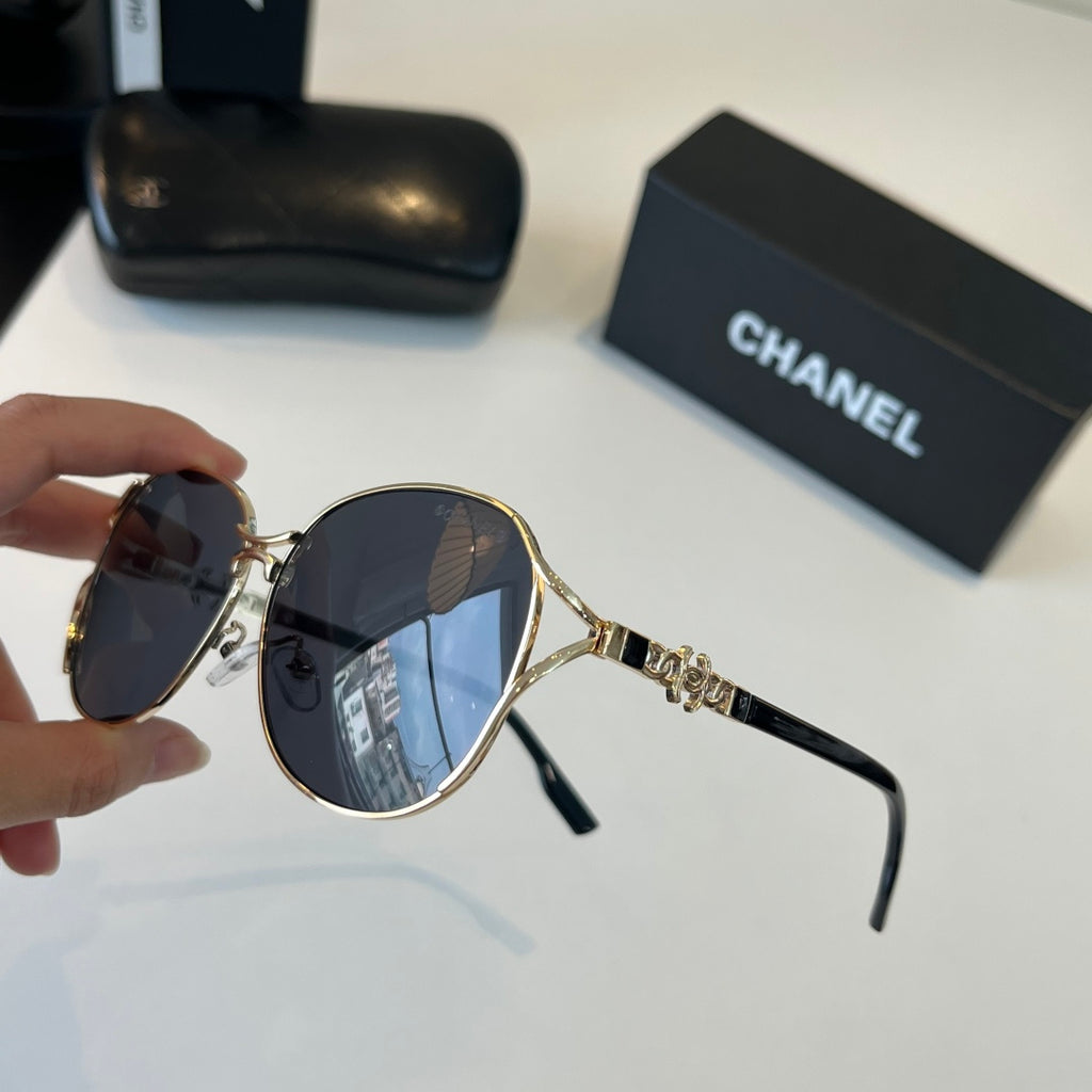 Chanel Metal Fashion Silver Lens Sunglasses for Women - 371773 - detail image 4