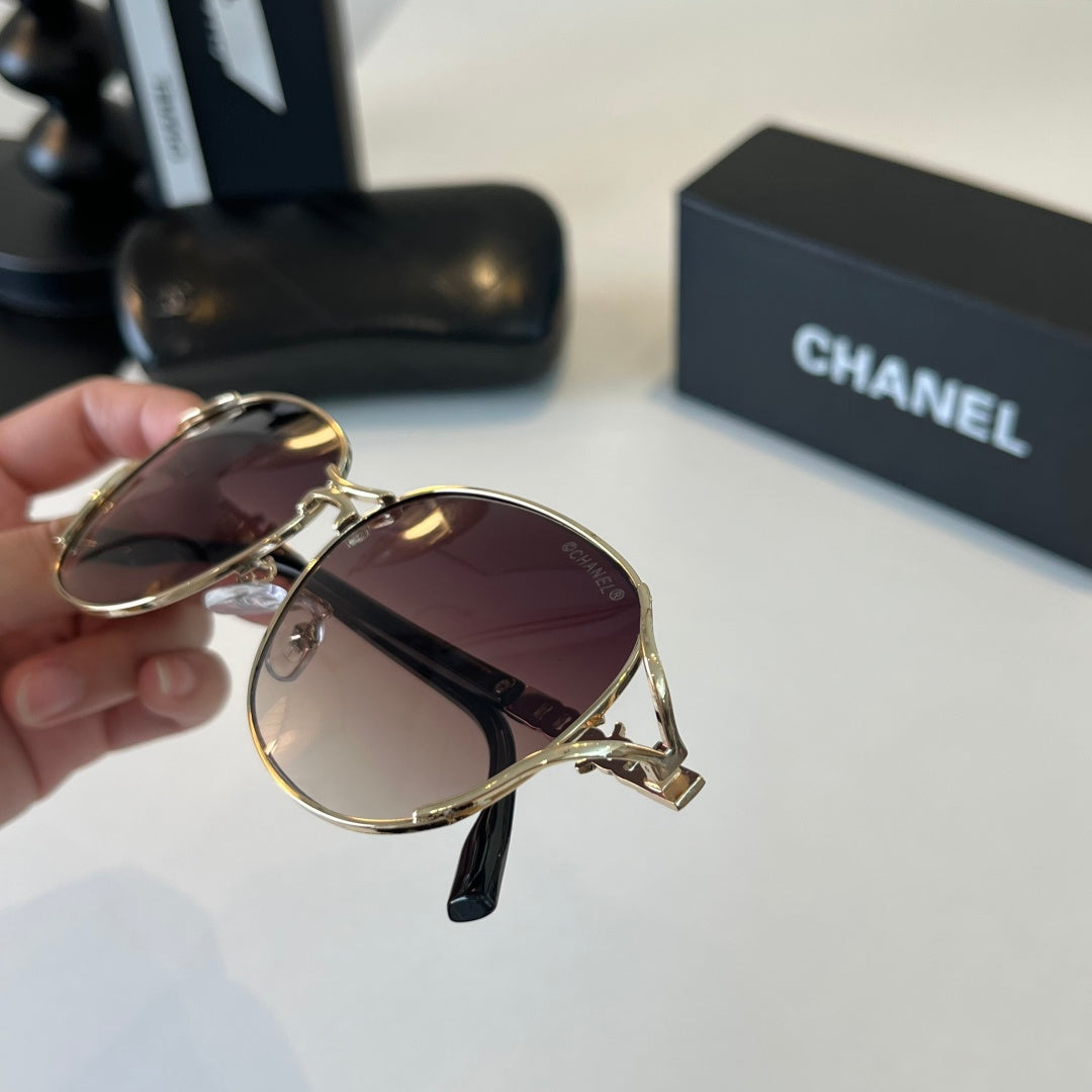 Chanel Metal Fashion Silver Lens Sunglasses for Women - 371774 - detail image 6