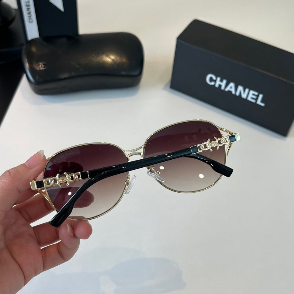 Chanel Metal Fashion Silver Lens Sunglasses for Women - 371774 - detail image 8