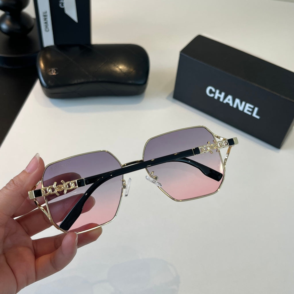 Chanel Metal Fashion Silver Lens Sunglasses for Women - 371775 - detail image 6