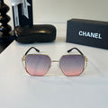 Chanel Metal Fashion Silver Lens Sunglasses for Women - 371775