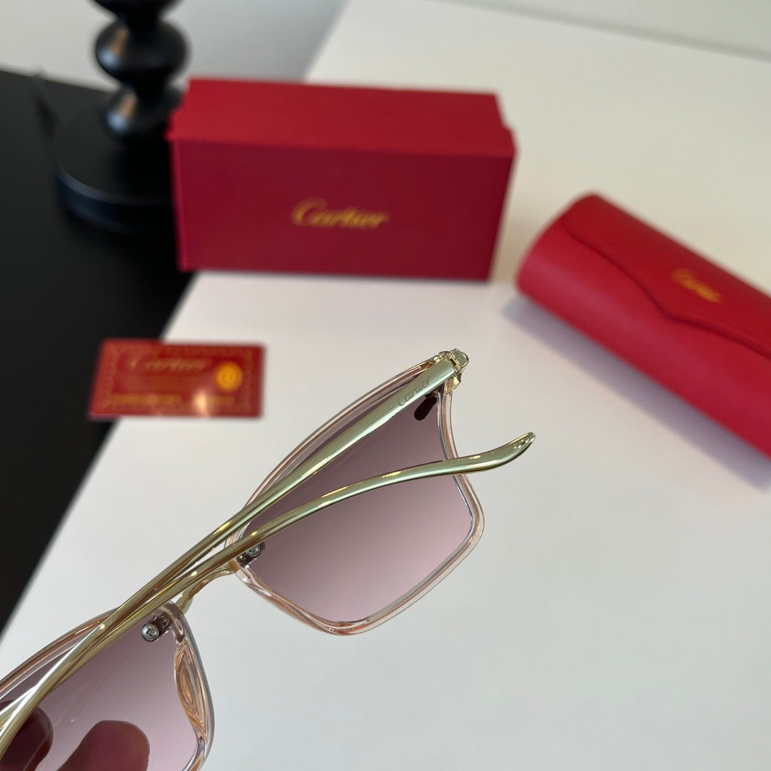 Cartier Lightweight Metal Rimless Silver Lens Sunglasses for Men & Wo - 372272 - detail image 7