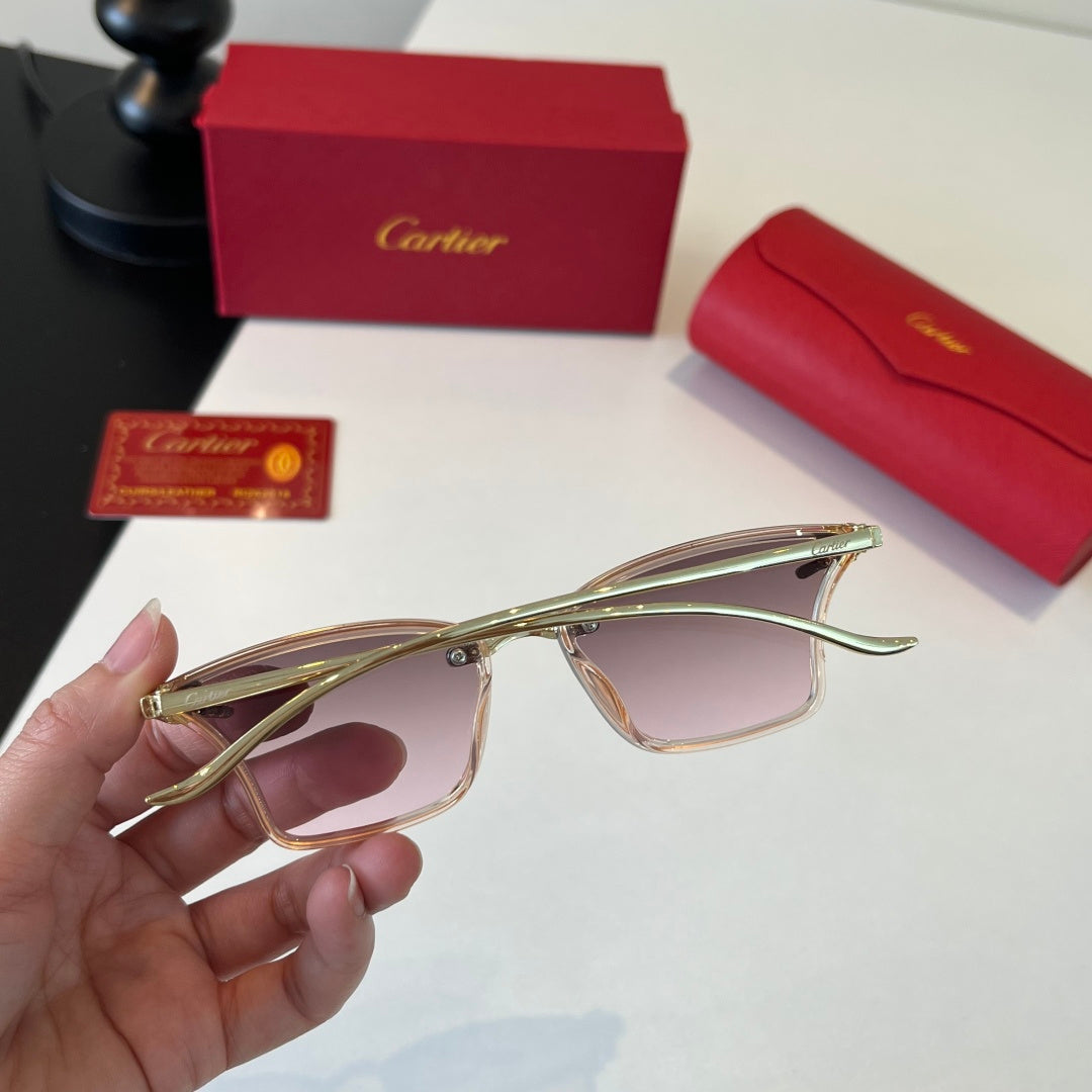 Cartier Lightweight Metal Rimless Silver Lens Sunglasses for Men & Wo - 372272 - detail image 8