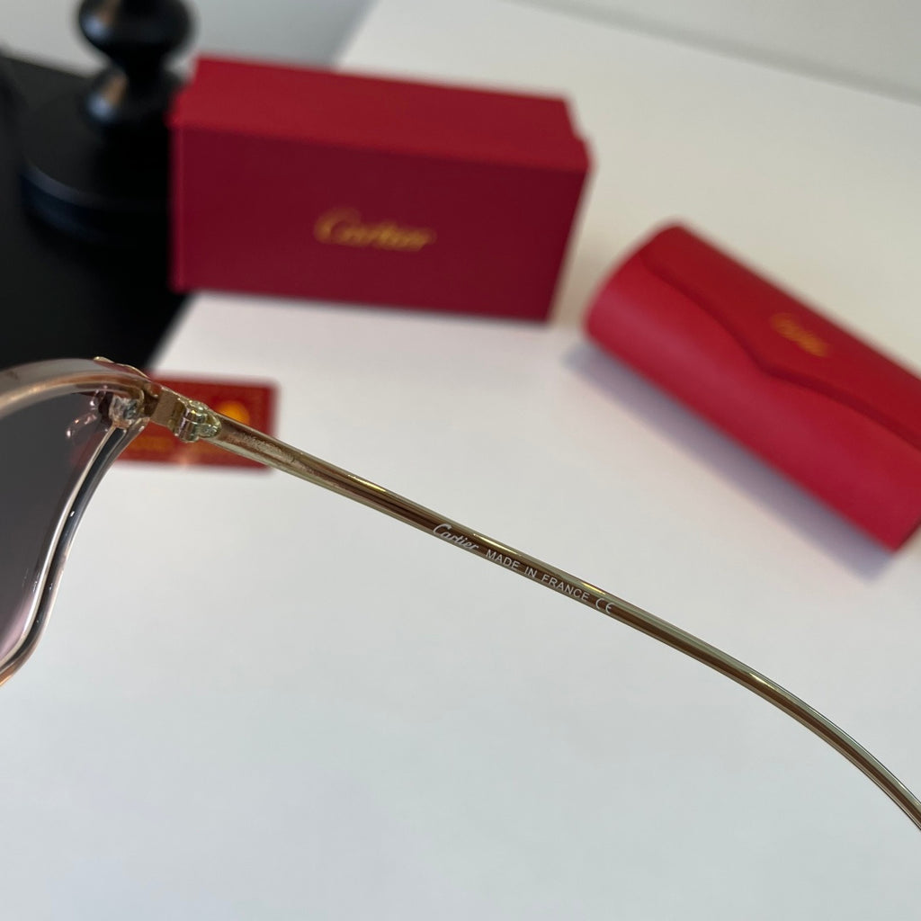 Cartier Lightweight Metal Rimless Silver Lens Sunglasses for Men & Wo - 372272 - detail image 10