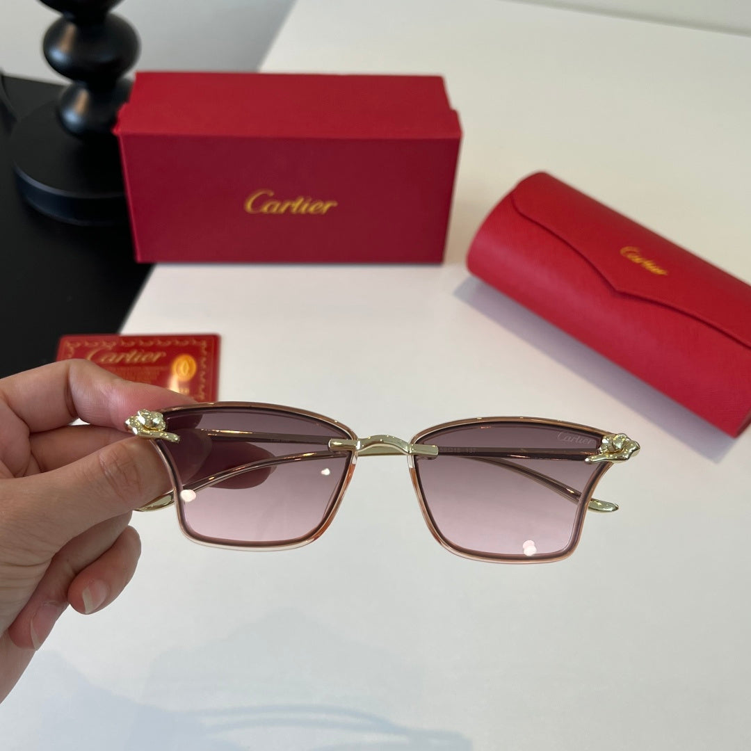 Cartier Lightweight Metal Rimless Silver Lens Sunglasses for Men & Wo - 372272 - detail image 5