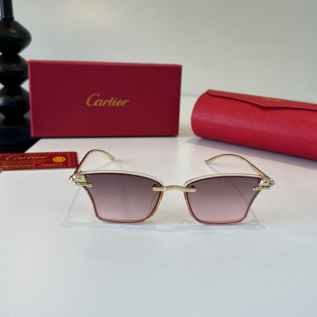 Cartier Lightweight Metal Rimless Silver Lens Sunglasses for Men & Wo - 372272 - detail image 2