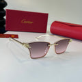 Cartier Lightweight Metal Rimless Silver Lens Sunglasses for Men & Wo - 487324