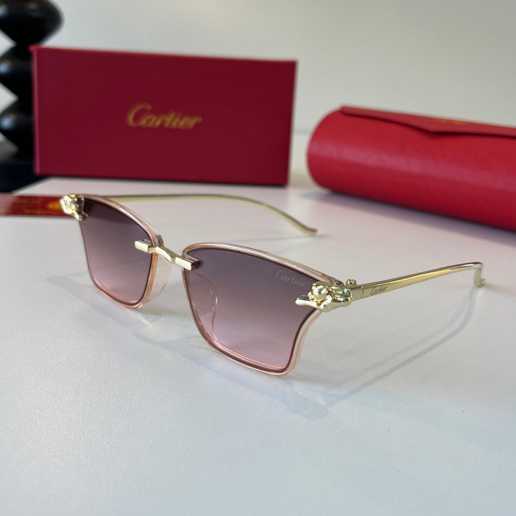 Cartier Lightweight Metal Rimless Silver Lens Sunglasses for Men & Wo - 372272 - detail image 3