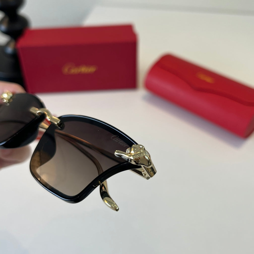 Cartier Lightweight Metal Rimless Silver Lens Sunglasses for Men & Wo - 415917 - detail image 6