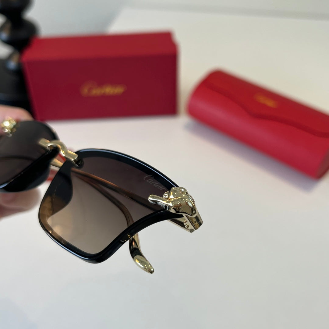 Cartier Lightweight Metal Rimless Silver Lens Sunglasses for Men & Wo - 415917 - detail image 6