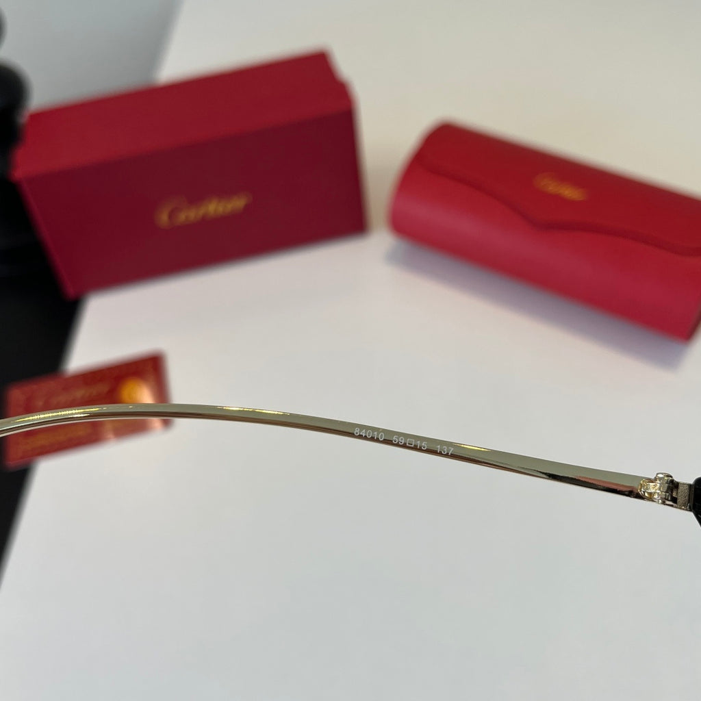 Cartier Lightweight Metal Rimless Silver Lens Sunglasses for Men & Wo - 372273 - detail image 9