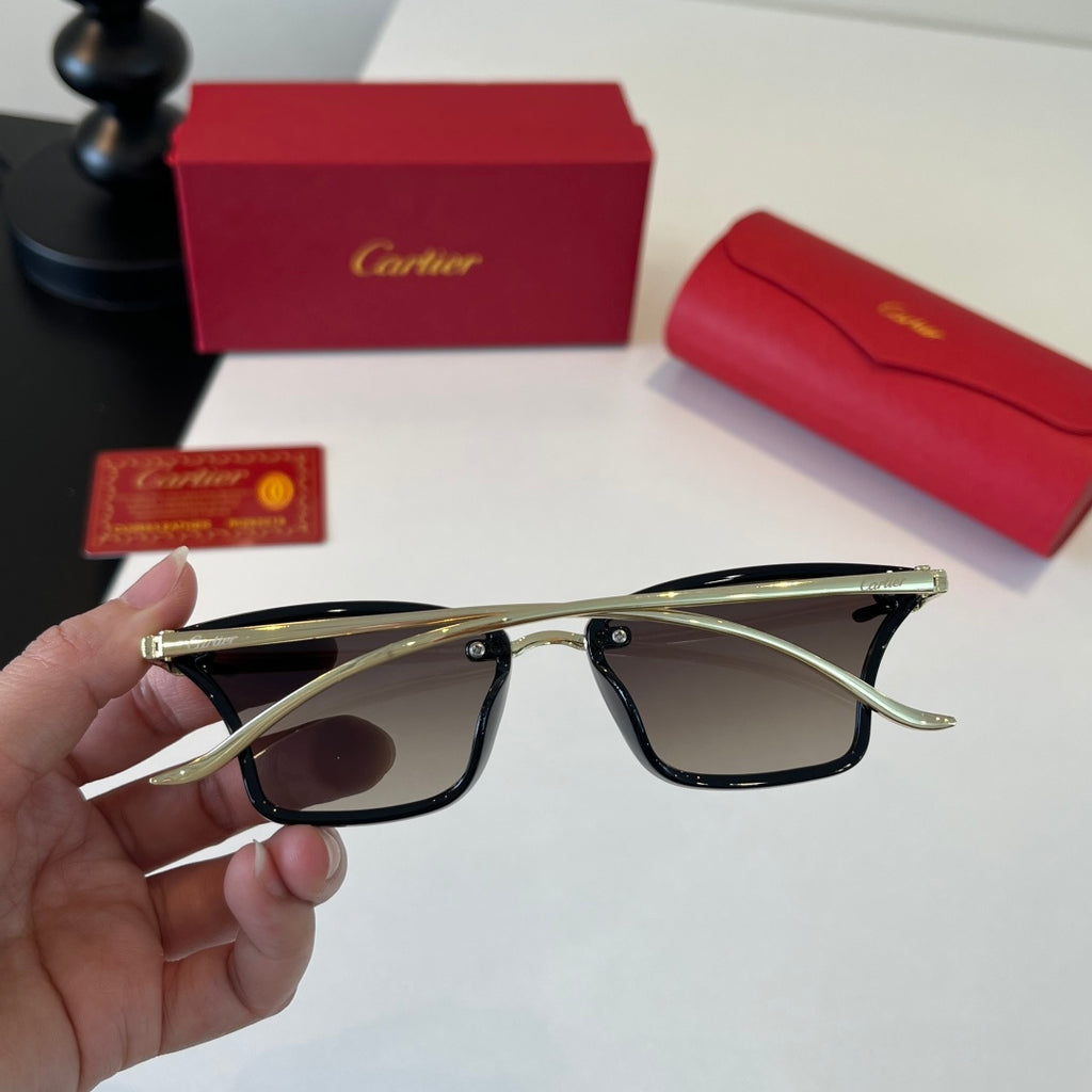 Cartier Lightweight Metal Rimless Silver Lens Sunglasses for Men & Wo - 372273 - detail image 8