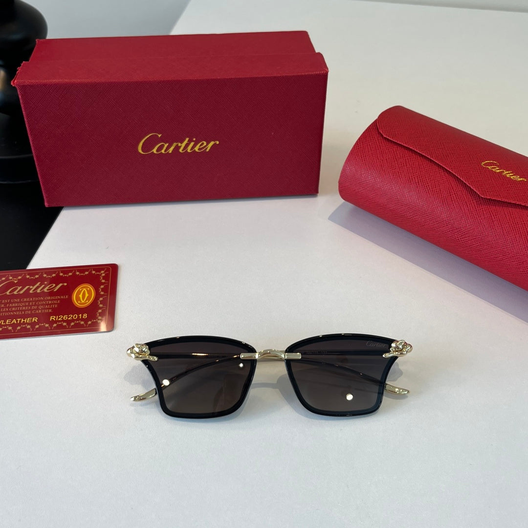 Cartier Lightweight Metal Rimless Silver Lens Sunglasses for Men & Wo - 487325 - detail image 4