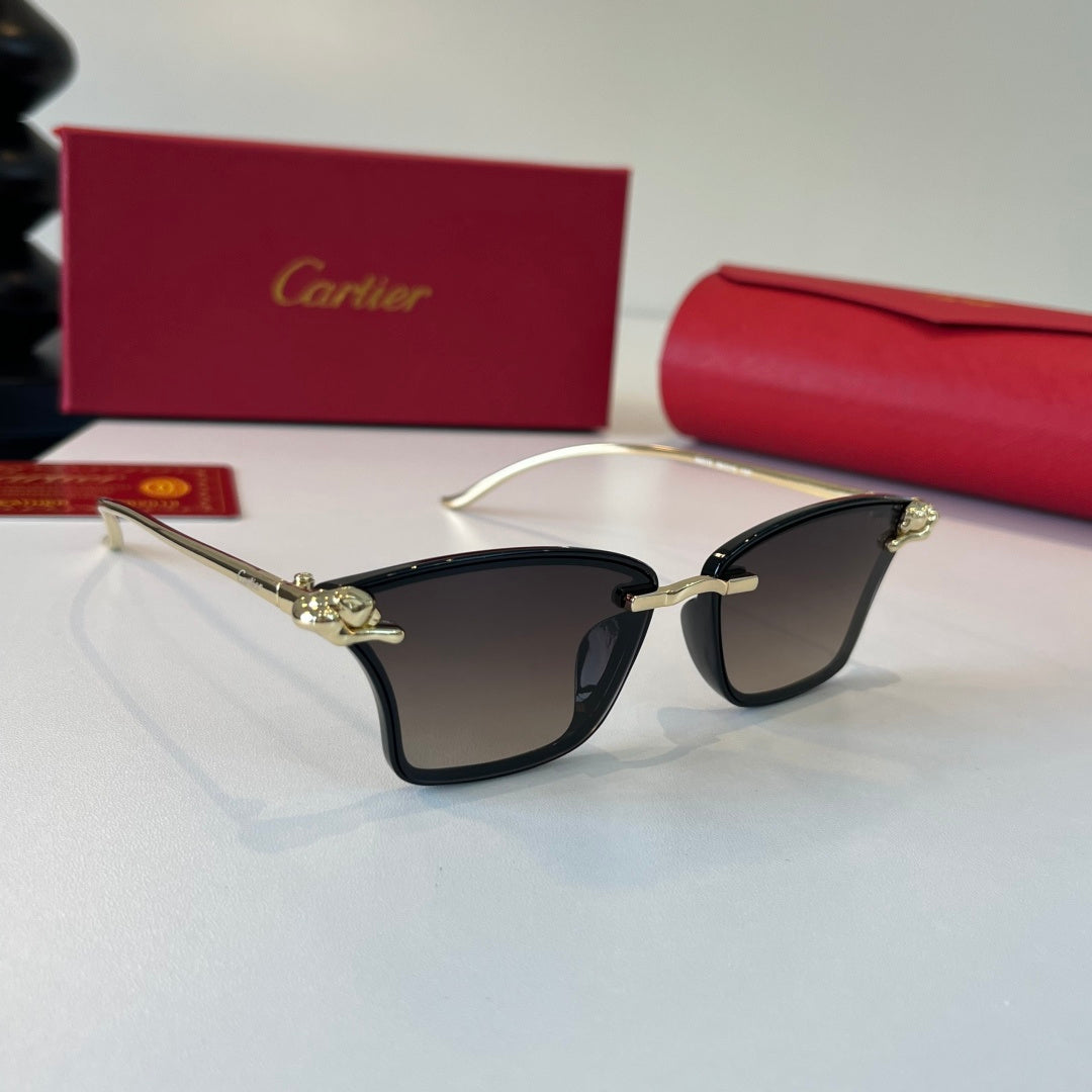 Cartier Lightweight Metal Rimless Silver Lens Sunglasses for Men & Wo - 372273