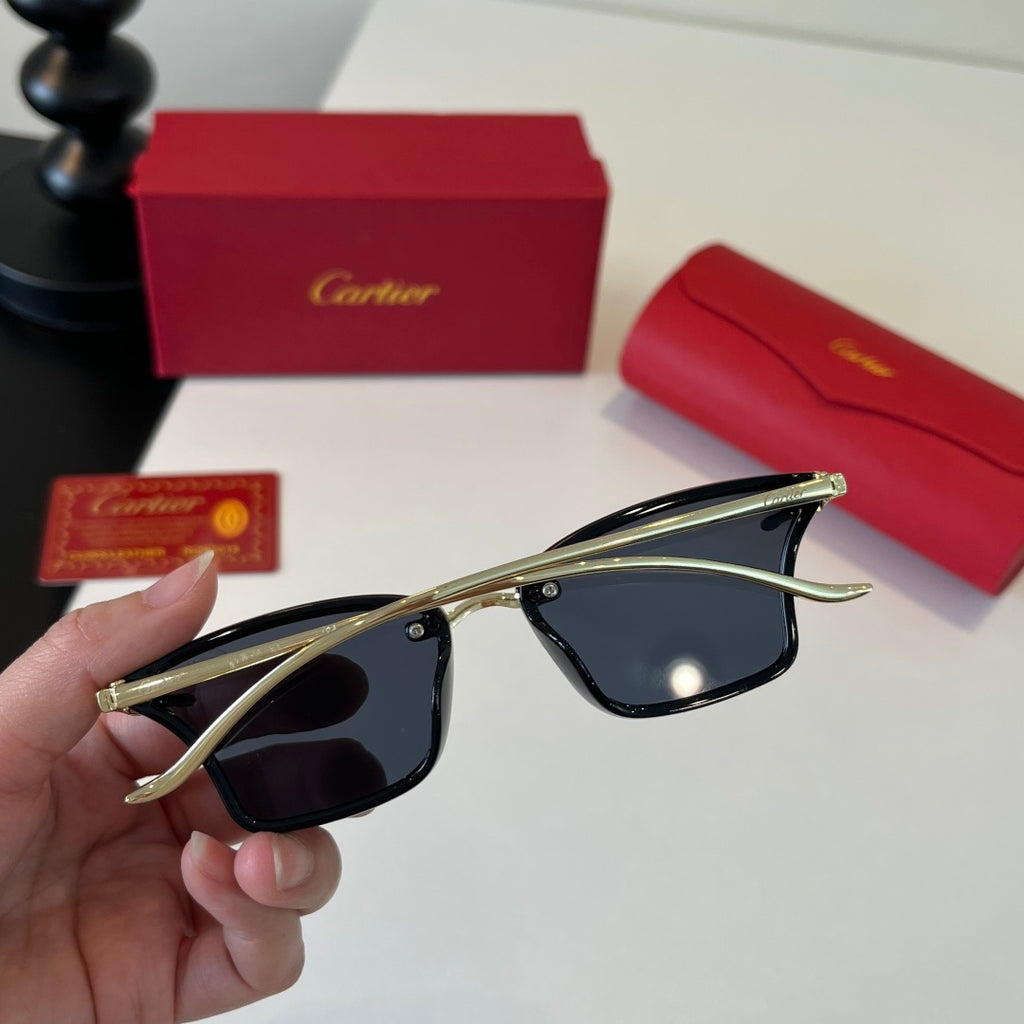 Cartier Lightweight Metal Rimless Silver Lens Sunglasses for Men & Wo - 372274 - detail image 8