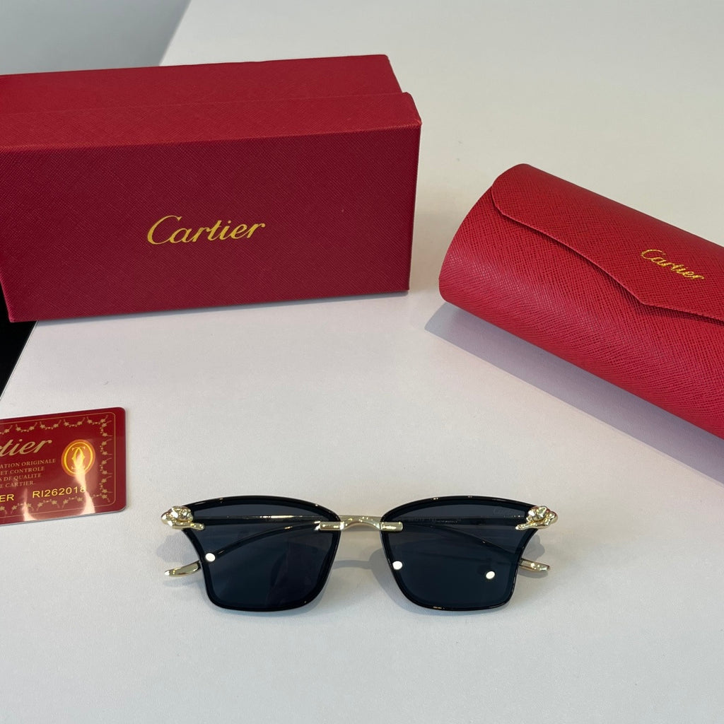 Cartier Lightweight Metal Rimless Silver Lens Sunglasses for Men & Wo - 372274 - detail image 5