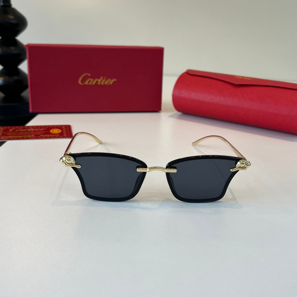 Cartier Lightweight Metal Rimless Silver Lens Sunglasses for Men & Wo - 372274 - detail image 2