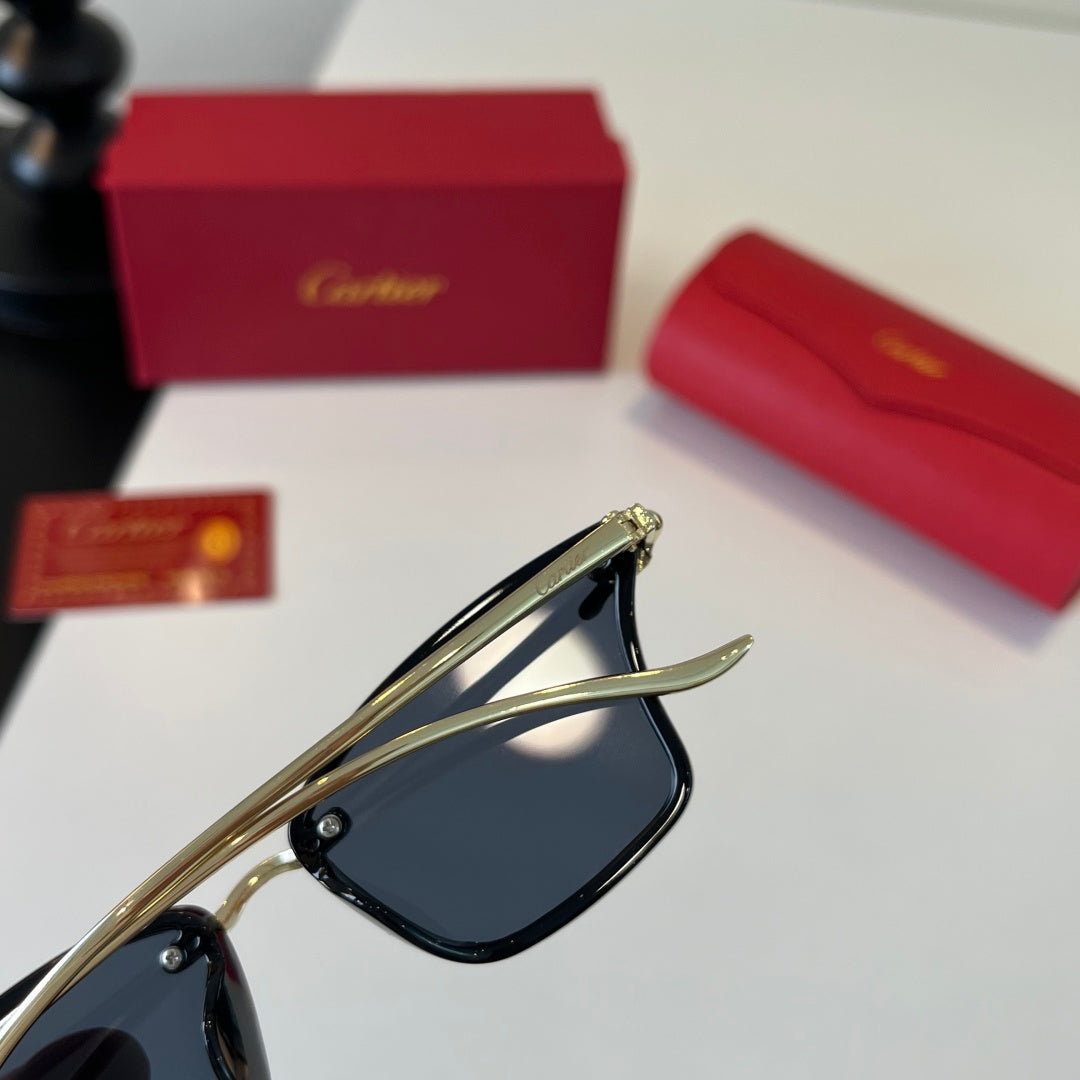 Cartier Lightweight Metal Rimless Silver Lens Sunglasses for Men & Wo - 372274 - detail image 7