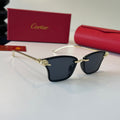 Cartier Lightweight Metal Rimless Silver Lens Sunglasses for Men & Wo - 372274