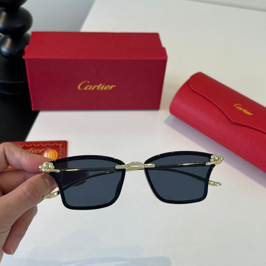 Cartier Lightweight Metal Rimless Silver Lens Sunglasses for Men & Wo - 372274 - detail image 4
