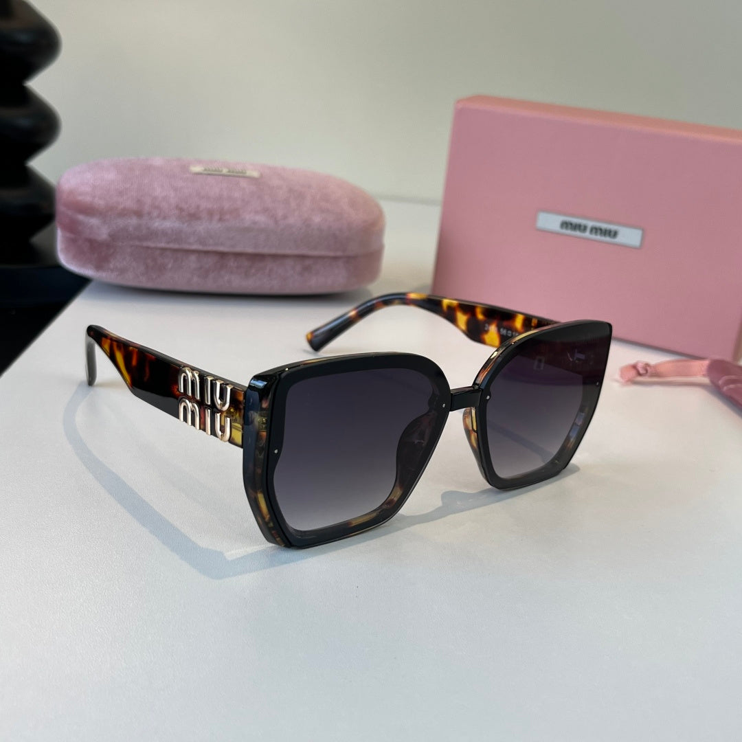 Miu Miu Fashion Black Lens Sunglasses for Men & Women - 382965
