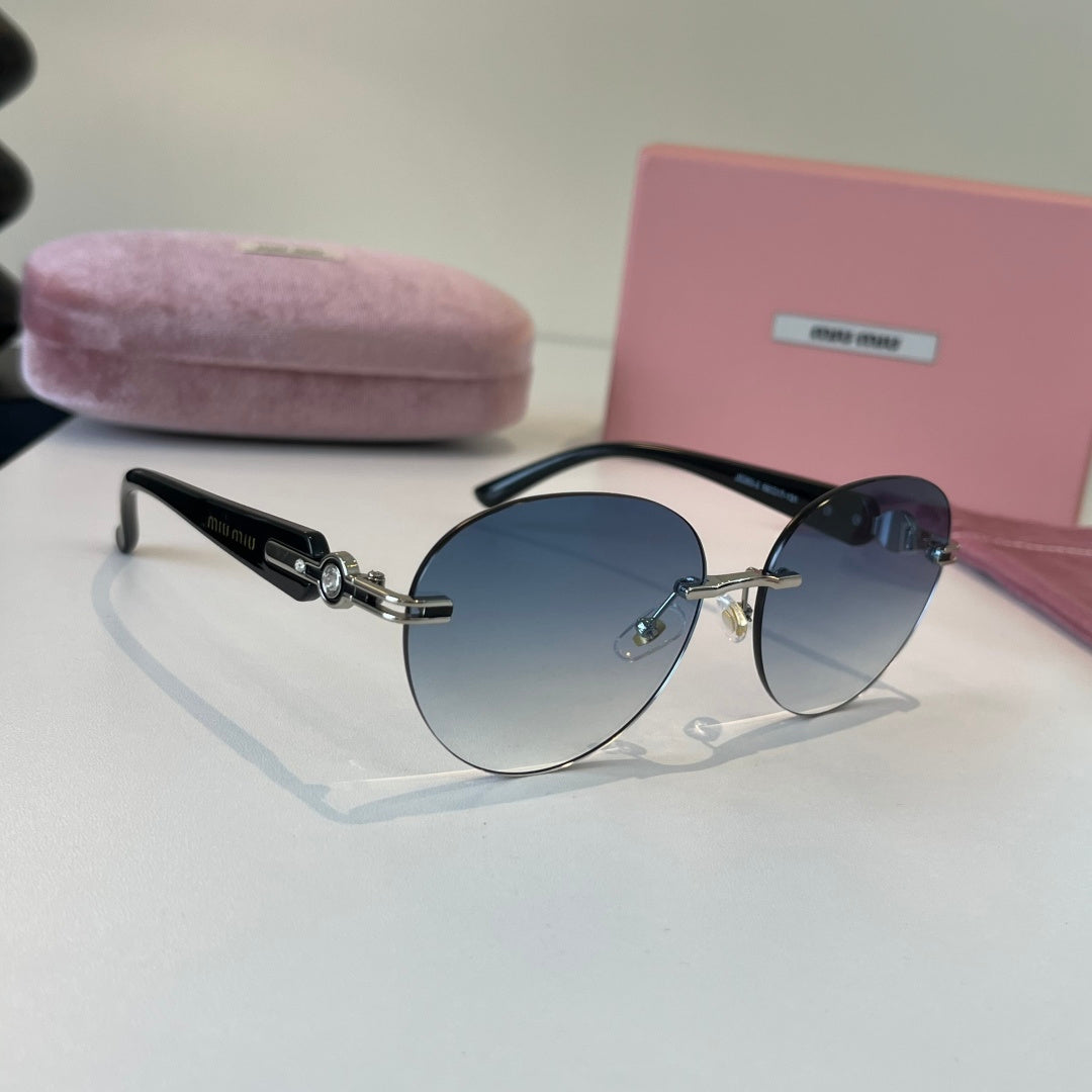 Miu Miu Fashion Silver Lens Sunglasses for Men & Women - 382971
