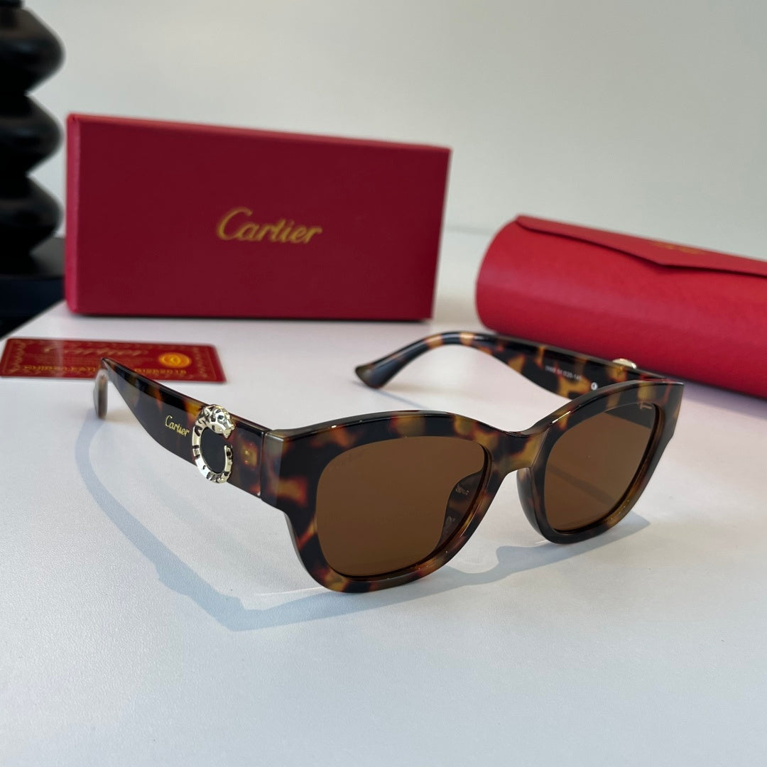 Cartier Fashion Black Lens Sunglasses for Men & Women - 465765