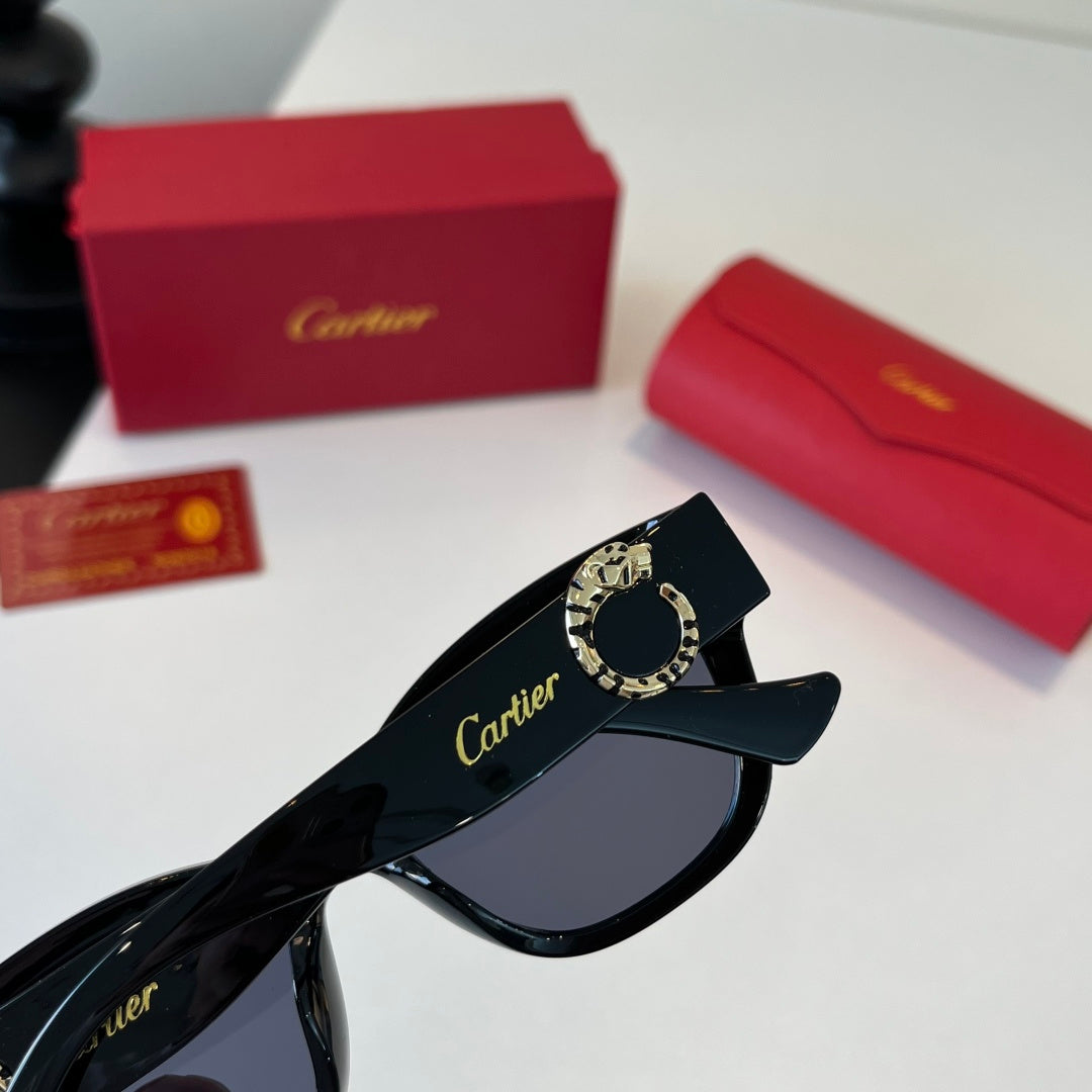 Cartier Fashion Black Lens Sunglasses for Men & Women - 382748 - detail image 7