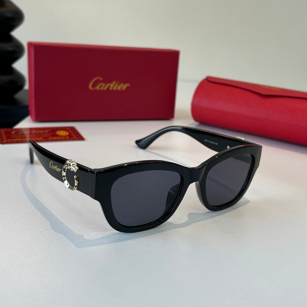 Cartier Fashion Black Lens Sunglasses for Men & Women - 382748