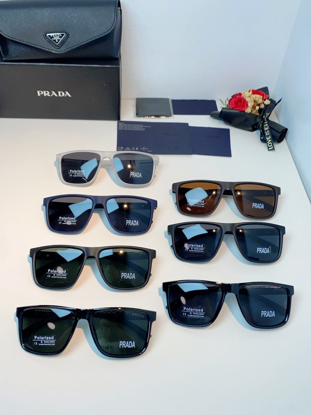 Prada Polarized Fashion Brown Lens Sunglasses for Men - 358450 - detail image 12
