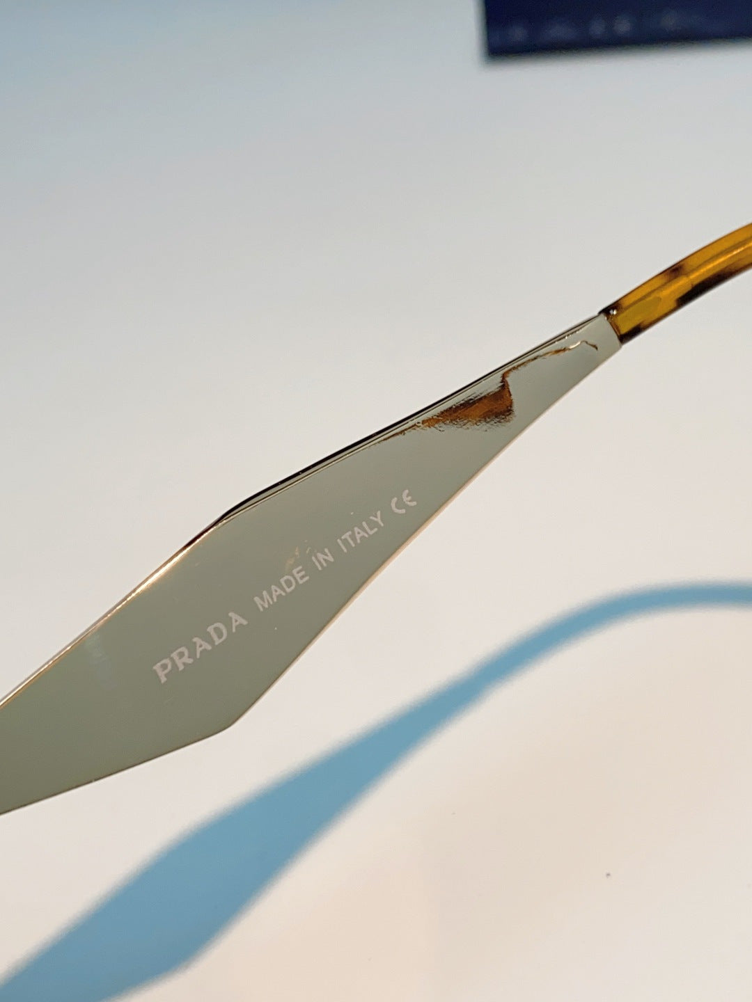 Prada Metal Oval Orange Lens Sunglasses for Men & Women - detail image 9