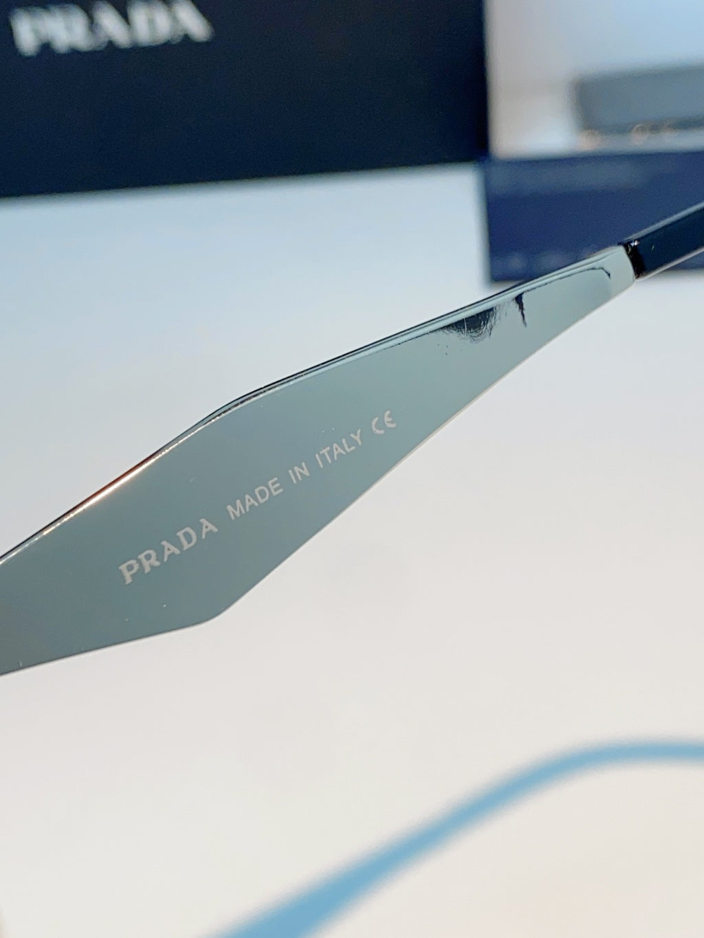Prada Metal Oval Gray Lens Sunglasses for Men & Women - detail image 9